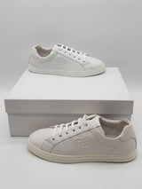 Fendi White Leather Sneakers Size 5 Eb0526sxde