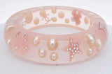 Chanel Cc Light Pink Resin Bangle Bracelet Eb1225oxzdu
