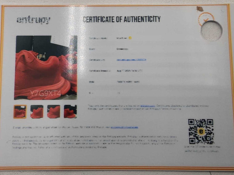 Balenciaga Track Runner V3 Red Size 13 Aa0825lzxsa