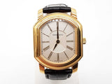 Tiffany & Co. 32 Mark Coupe 18k Yg Black Crocodile Leather Watch Do0725iwxzde