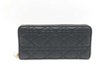 Christian Dior Lady Voyageur Black Cannage Lambskin Leather Wallet Fw0325lzxdu