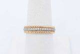 Tiffany & Co. Rope Diamond 18k Yellow Gold Platinum Ring 6.6g Sz 7.5 Eb826orxzde