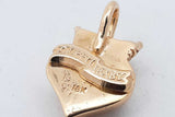 Queen Baby 18k Yellow Gold Crowned Heart Pendant 16.4 Grams Eb0826lowrsa