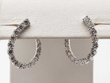 1.50 Cttw Lab Grown Diamonds 0.925 Silver 3.0g Curved Hoop Earrings Do0525lcrde