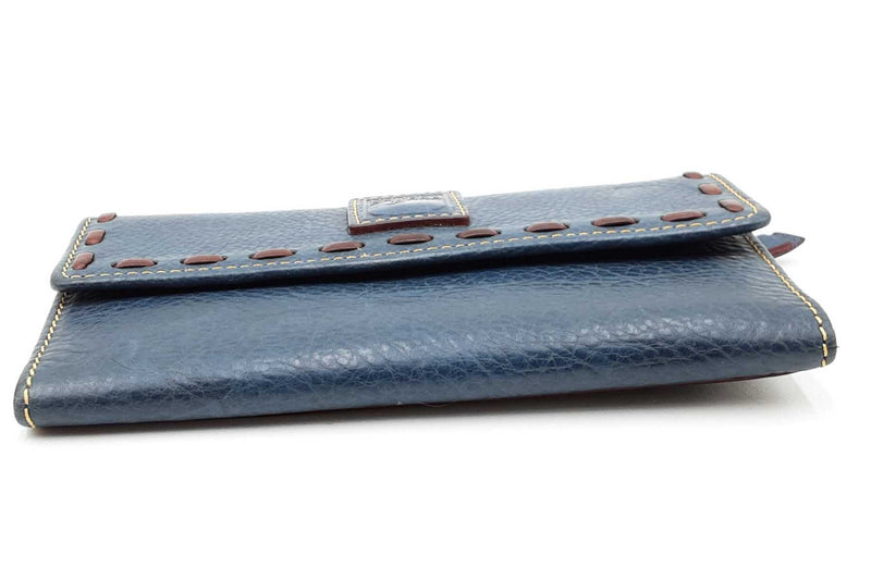 Dooney & Bourke Teal Leather Florentine Continental Clutch Wallet Eb0125lrdu