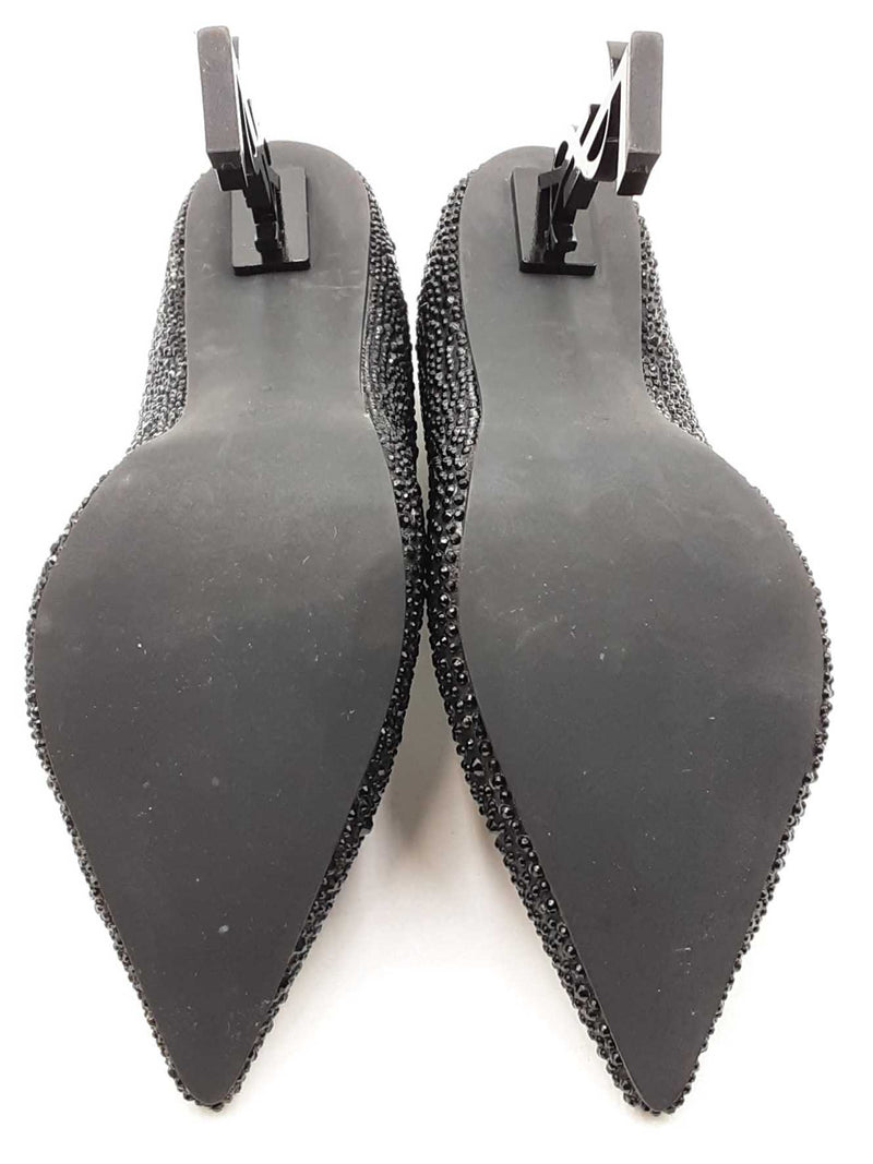 Saint Laurent Opyum Black Rhinestone Pumps Size 40 Eb1125oxzdu
