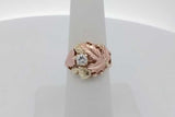 Black Hills Gold 10k Gold Leaf Ring With Diamond 4.1 Grams Size 6.75 Eb1026lexsa