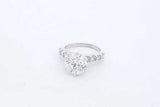 3.3cttw Diamond Ring In 14k White Gold 3.8 Grams Size 4 Eb0526wxxzde