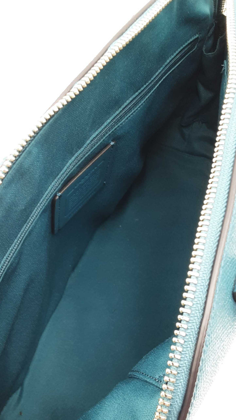 Coach Sierra Satchel In Glitter Teal Crossgrain Leather Fw0925rxdu