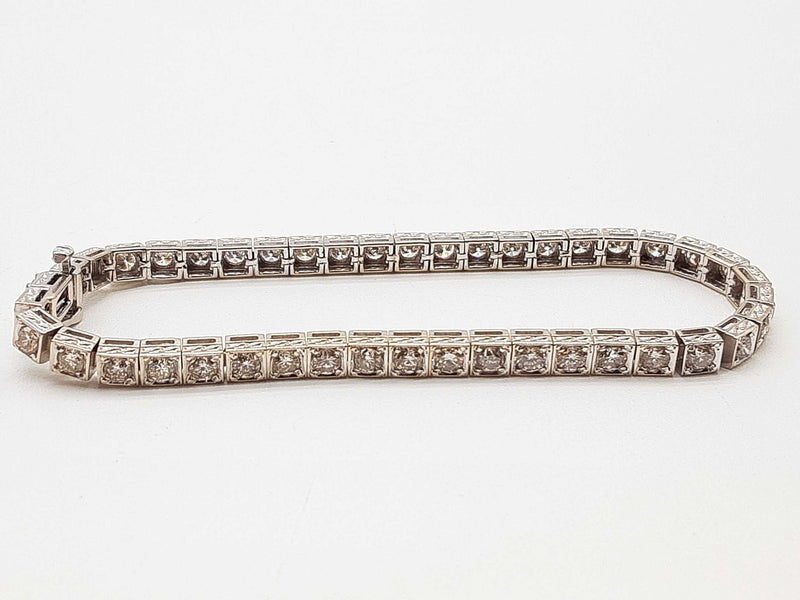 1.35 Cttw Diamonds 14k White Gold 13.7g Tennis Bracelet 6.75 In Do0725cxzde