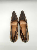 Gucci Brown Snake Skin Leather Heels Size 8.5 Do0424lxzde