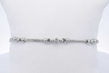 0.05cttw Diamond Cable Link Bracelet 18k White Gold 8.1 Grams 7 Inch Eb0526cxzde