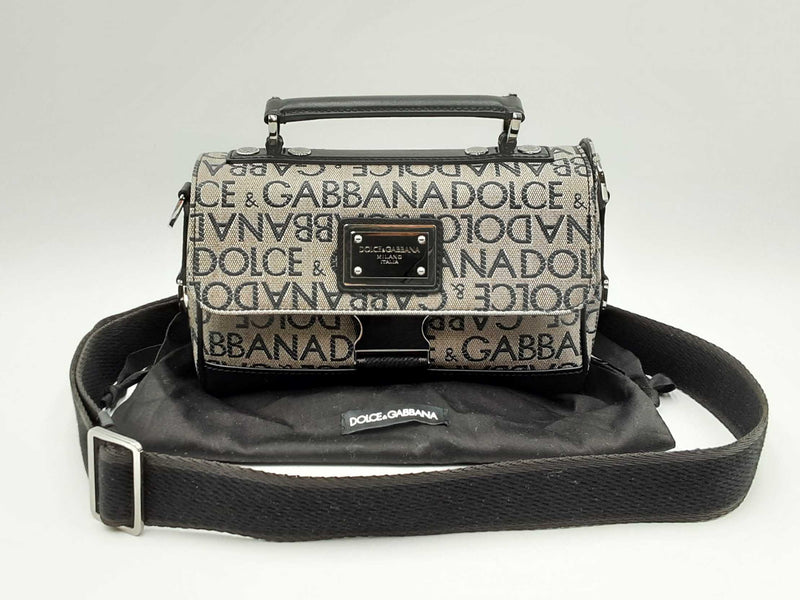 Dolce & Gabbana Logo Print Jacquard Crossbody Bag Fw0225rxzdu