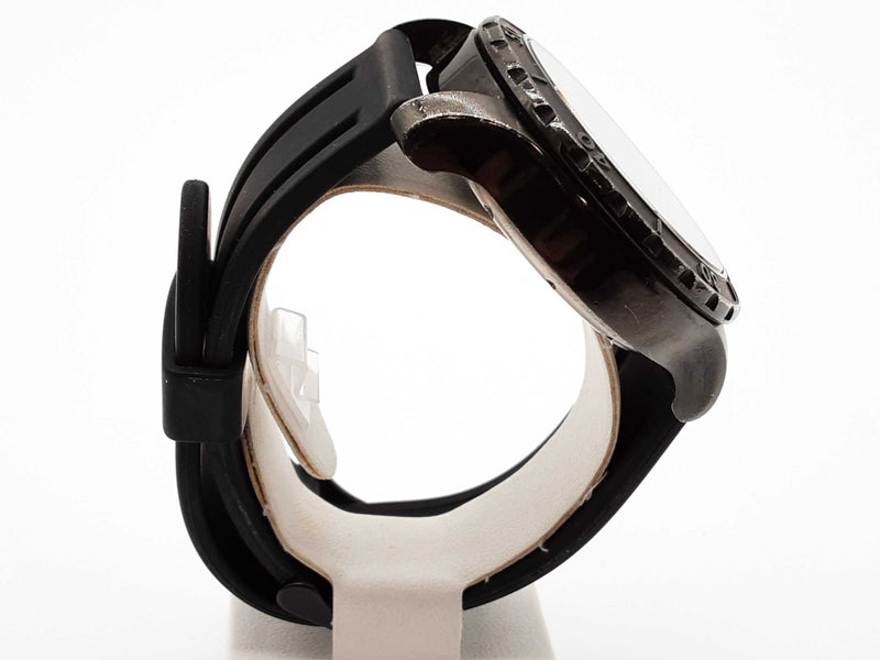 Movado 14.1.36.1219 42 Series 800 Black Steel Rubber Band Watch Do0325wxzde