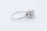 18k White Gold Diamond Ring 1.0ctw Center Diamond 3.4 Grams Size 5 Eb0526oorxde