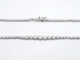 3.01 Cttw Diamond & 18k White Gold Tennis Necklace 9.3 Grams 16 Inch Fw0325pwrdu