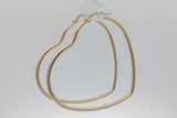 18k Yellow Gold Heart Shaped Hoop Earrings 2.6 Grams Eb0926oxzsa