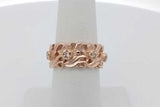 14k Rose Gold Diamond Floral Eternity Band 7.8 Grams Size 6 Eb0926pexsa