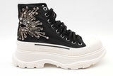 Alexander Mcqueen Crystal Embellished Tread Slick Sneakers Size 39.5 Eb0626rxde