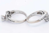 2.08ctw Diamond Wedding Set In 14k White Gold 10.7 Grams Size 5.5 Eb0125llxzsa
