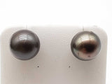 Gray Brown Pearls 14k White Gold 8.5g Stud Earrings Do0325orxde