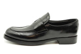 Prada Black Leather Loafers Size 41.5 Eb0626loxde