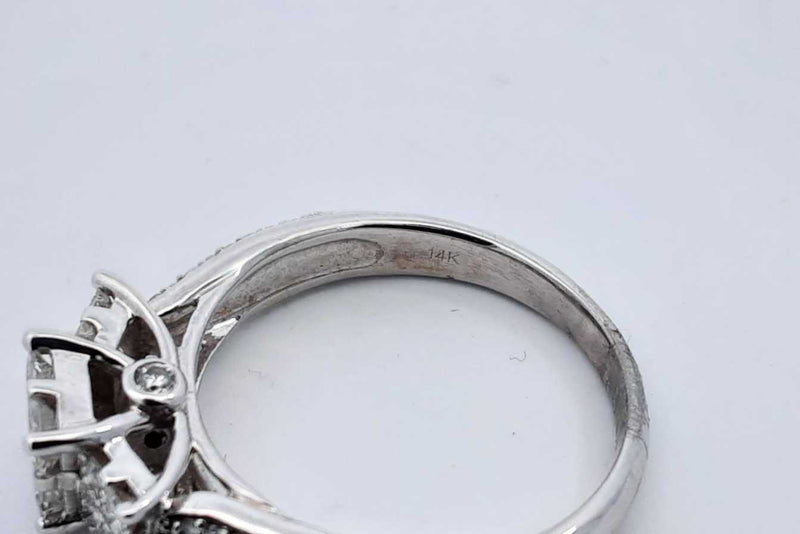 Approx. 1.12ctw Diamond Ring In 14k White Gold 4.44 Grams Size 7.75 Eb0324oxzsa