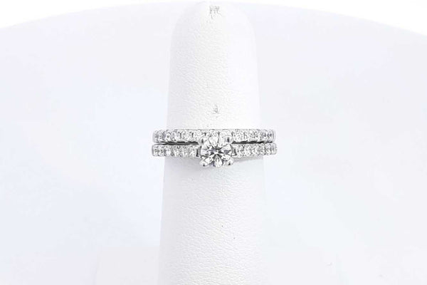 Approx. 0.7ctw Diamond Wedding Set In 14k White Gold 5.6 Grams Sz 5 Eb0424orxsa