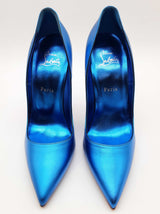 Christian Louboutin So Kate 120 Metallic Blue Heels Size Eu 40 Do0426lrzde