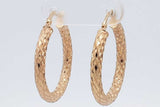 10k Yellow Gold Hoop Earrings 1.7 Grams Eb0626crsa