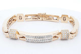 6.6cttw Diamond Bracelet In 14k Yellow Gold 72.5 Grams 8.75 Inch Eb0726ixxzde