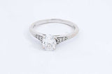 Oval Diamond Ring In 18k White Gold 3 Grams Size 8.75 Eb1224lexzdu