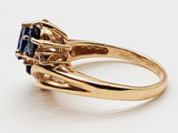 Trio Sapphires 14k Yellow Gold 4.1g Ring 7.5 Do0326wxzde