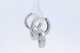 0.56cttw Diamond Hoop Earrings In 18k White Gold 6.7 Grams Eb0426ixzde