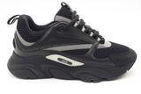Dior B22 Black Mesh & Leather Sneakers Size 40 Eb0226oxzsa