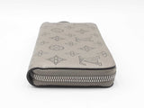 Louis Vuitton Zippy Wallet In Metallic Grey Mahina Perforated Leather Fw526psxdu