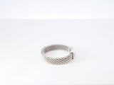 Tiffany & Co. Diamond & Silver Somerset Mesh Ring 2.1 Gram Size 4.75 Fw0826lrxdu