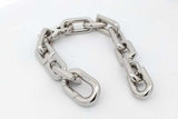 Balenciaga B Link Silver Tone Bracelet 66.5 Grams 6 Inch Eb1026crsa