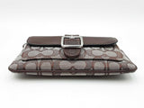 Coach Ashton Wristlet In Oak & Maple Signature Jacquard Fw0726pzdu