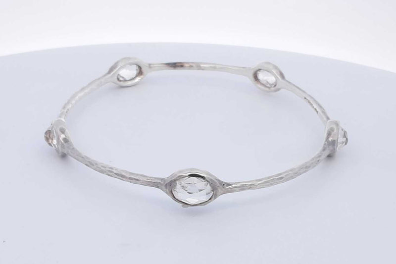 Ippolita Sterling Silver Bangle Bracelet 12.4 Grams 7.5 Inch Eb0424lrxsa