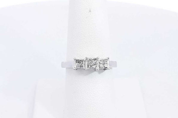 Approx. 0.36ctw Diamond Ring In 14k White Gold 3.3 Grams Size 7 Eb0724lorsa