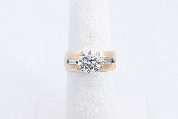 Approx. 1.8ctw Diamond Ring In 14k Yellow Gold 5.55 Grams Size 5.5 Eb0224wrxzsa