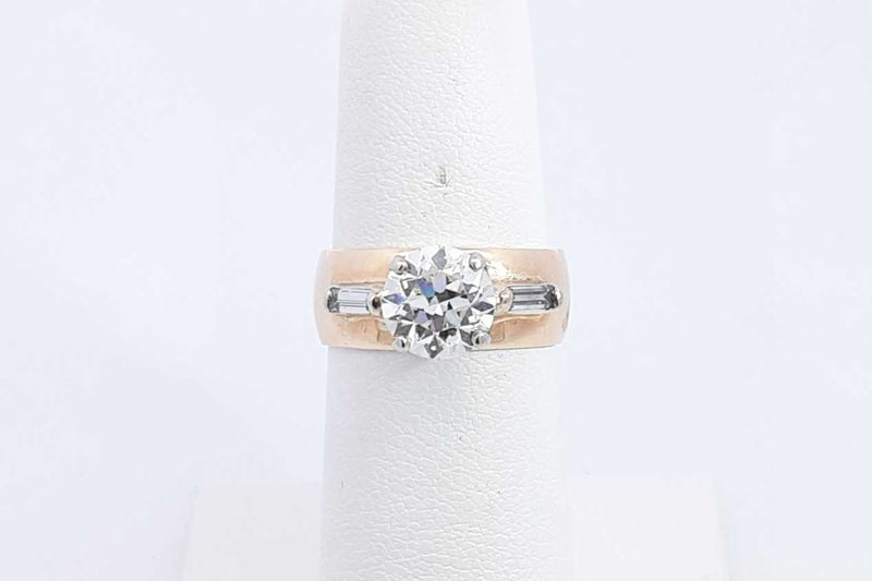 Approx. 1.8ctw Diamond Ring In 14k Yellow Gold 5.55 Grams Size 5.5 Eb0224wrxzsa