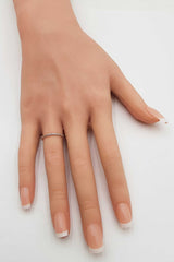 Diamond & 10k Rose Gold Half Eternity Ring 0.9 Grams Size 4.25 Fw0326lxzdu