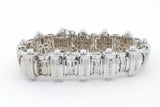 3.36cttw Diamond Bracelet In 14k White Gold 92.5 Grams 8.25 Inch Eb1026iixzsa