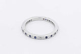 Tiffany & Co. Platinum Diamond & Sapphire Eternity Band 3.6g Size 7 Eb0826wxzsa