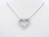 Tiffany & Co. Diamond Heart Pendant Necklace Platinum 4.4g 16 Inch Eb0826orxzde