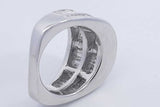 3.6cttw Diamond Ring In 18k White Gold 17.1 Grams Size 6.5 Eb0326lixzdu