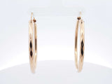 14k Yellow Gold Faceted Hoop Earrings 7.9 Grams Fw0326rzxdu