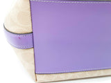 Coach City Tan Signature Coated Canvas Iris Purple Large Bucket Bag Do0126lozde
